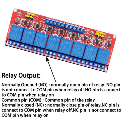 Relay Module with Optocoupler High/Low Level Trigger for Arduino (12, 12V Relay 8 Channel)...