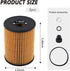 2PCS Automotive Replacement Oil Filters OEM#26350-2S000,263502S000,Engine Oil Filter Compatible with Hyundai Santa Fe Sonata 2.5L,Kia K5 Sorento 2...