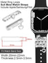 JR.DM 11-Pcs Super Bling Watch Charms with 9-Pcs Decorative Rings Loops 2-Pcs Decoration, Compatible with Apple Watch Band Metal Diamond Sliding A...