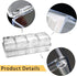 4-Cell Clear Seasoning Rack Spice Box, Storage Container Condiment Jars Acrylic Seasoning Box with Cover and Spoon (Basic Clear)...