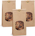 Eupako 4.5x2.36x9.6" Bakery Bags with Window 50 PCS Brown Tin Tie Tab Lock Bags Kraft Paper Bags for Cookies, Coffee, Included 50 PCS Handmade Sti...