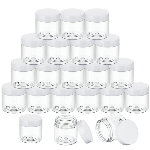 36 Packs Plastic Jars Round Clear Leak Proof Cosmetic Container Jars with Inner Liners and Black Lids for Lotions Ointments Travel Make Up Storage...