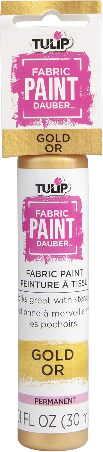 TULIP Soft 44236 Sfpt Opstk Fabric Paint Dauber Gold 1Oz, As Detailed...