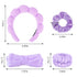 6Pcs Purple Sponge Spa Headbands for Women Wristbands Hair Scrunchies Set Makeup Headband for Facewash Skincare Soft Mother Gift with Daughter Gif...