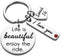 Sweet 16 keychain Gifts for Girls Daughter Son from Dad Mum Life is Beautiful Enjoy the Ride 16th Birthday Gift for Teens Boys Jesus Baptism Keyri...