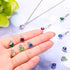 Hicarer 108 Pieces Crystal Birthstone Charms DIY Jewelry Necklace Bracelet Beads Pendant with Rings Mixed Handmade Round Crystal Charm for Earring...