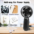Handheld Fan-Mountaineering Portable Mini USB Fan,Hangable Portable Folding Pocket Fan with Power Bank-Rechargeable Battery Operated Fan,Suitable ...