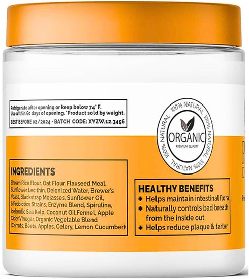 Avery's Holistic Paws Probiotic Dental Stick Treats for Dogs - 23 Peanut Butter Edible Dog Chews, 3 Inches Each - Natural & Organic Dog Chew Stick...