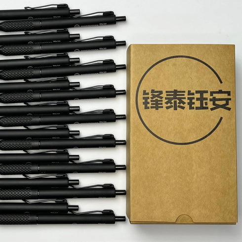 Fengtaiyuan ZYZOilyB07US, 18 Count, 0.7mm, Black Ink Ballpoint Pen, Matte Texture Pen Barrel, Smooth Writing, Slip-Resistant Comfort Grip (Black-Z...