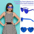 12 Pairs Navy Blue Heart Sunglasses for Women Rimless Heart Shaped Sunglasses Candy Heart Glasses for Party Favors...