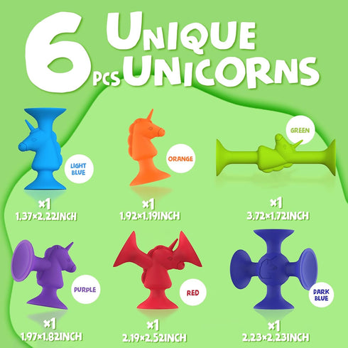 Baby Bath Toys for Kids Ages 1-3 Cute Unicorn No Hole Bath Toys Suction Toys Creative Connect Build Travel Toys Sensory Toys for Toddlers 1-3 Todd...