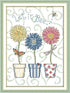 Uotp Cross Stitch Kits Pre-Printed Cross Stiching Stamped Cross Stitch Kit 14CT DIY Art Crafts for Beginners Three Basin Flower...