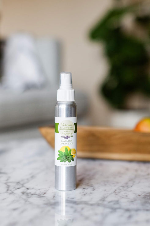 Victoria's Lavender Room Spray - All-Natural Home Atmosphere Spray, Essential Oil Concentrated Room Spray Air Freshener, Bathroom Odor Eliminator,...
