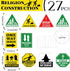 27PCS Religious Cutouts Jesus Construction Traffic Road Sign for Classroom Bulletin Board Decors, Sunday School VBS God Construction Theme Bible W...