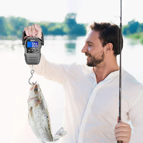 Luggage Scale, 110lb/50kg Luggage Weight Scale with Backlit LCD Display, Digital Fish Scale with Measuring Tape Portable Hanging Scale Suitcase Sc...