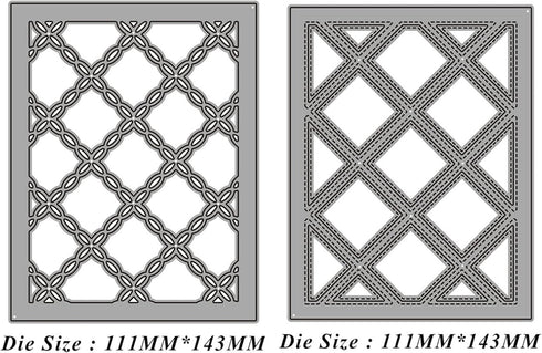 Cutting Dies 3D Background Frame Metal Stencils Scrapbooking Tools DIY Craft Carbon Steel Embossing Template for Paper Card Making Album Arts Supp...