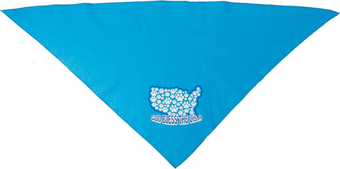 Mirage Pet Products God Bless USA Screen Print Bandana for Pets, Large, Turquoise...