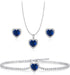 UDYLGOON Cubic Zirconia LOVE Heart Bridesmaid Jewelry Set Earrings Necklace Bracelet Set for Wedding Party Anniversary Birthday...