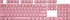 Cooler Master PBT Doubleshot Backlit Keycap Upgrade Set Sakura Pink for Mechanical Keyboards, Compatible with Standard US 104 Layout Keyboards (KC...