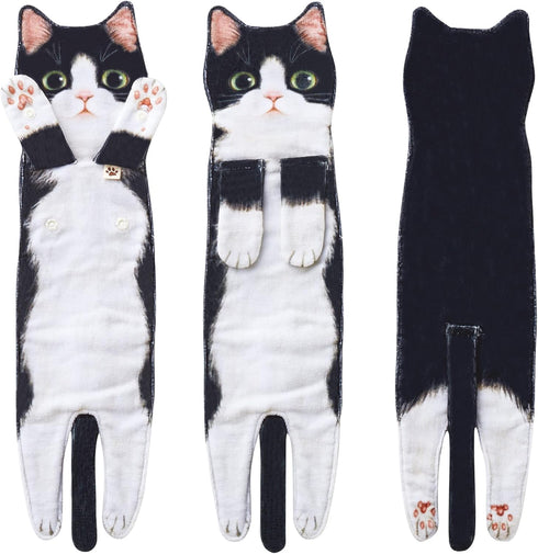 Cat Funny Hand Towels for Bathroom Kitchen - Cute Decorative Cat Decor Hanging Washcloths Face Towels Super Absorbent Soft - Housewarming Birthday...