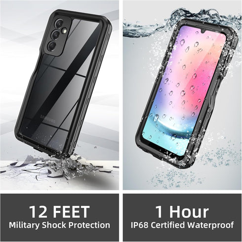 for Samsung Galaxy A24 4G Phone Case, Waterproof Case with Built-in Screen Protector, Full Body Dustproof Shockproof Rugged Heavy Duty Protection ...
