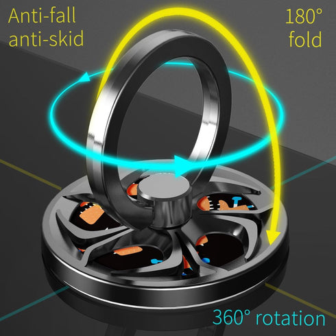 Anti-Anxiety Finger Ring Stand, ebulous 360° Rotation Spinner Mobile Cell Phone Ring Stand Holder with Grip Kickstand Universal [Washable/Reusable...