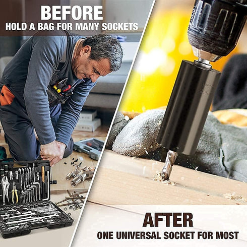 PASTACO Universal Socket Tool Set with Power Drill Adapter - Christmas Gifts for Men...