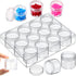 Blulu Clear Bead Organizer Bead Storage Containers Set with 12 Boxes (1.5 x 1.5 x 1.38 Inches)...