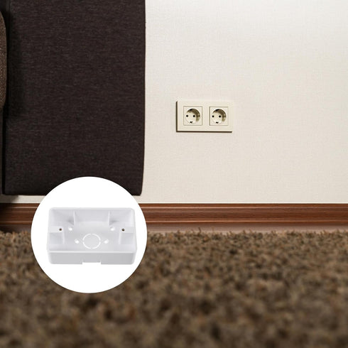 5pcs Surface Mount Outlet Box, 1 Gang Outlet Junction Box ABS Electrical Enclosure Box, Plastic Electrical Box Insulation Box for Home Electrical ...