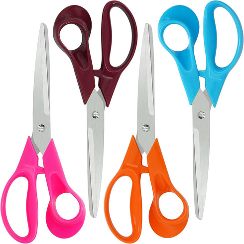 Scissors,8" Ultra Sharp Office Scissors All Purpose Ergonomic Design Comfort-Grip Handles Craft Scissors for Office Home Sewing Fabric School Stud...