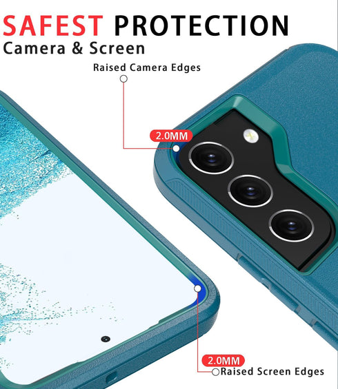 for Samsung Galaxy S22 Case,Shockproof Dropproof Dustproof Galaxy S22 Case,Heavy Duty Protective for Samsung S22 Case, 6.1 Inch (Turquoise)...
