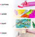 CONDA Palette Knife Painting Stainless Steel Spatula Palette Knife Oil Paint Metal Knives Wood Handle (Red 5 Piece)...