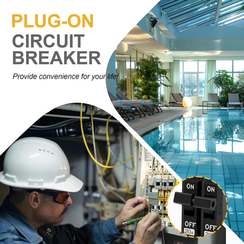 THQP220 Circuit Breaker, THQP220 2Pole Breaker,120/240V 20 Amp 10kAIC,Plug-in Mounting Type,includes Current limiting System, Protect Circuit Safe...