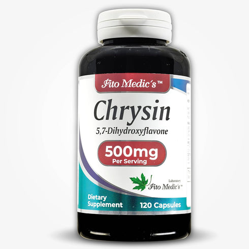 FITO MEDIC'S - Chrysin - 500mg- with - passion flower - 120 capsules, Ultra high Absorption s....