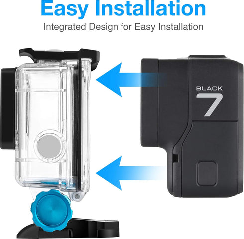 MiPremium Waterproof Housing Case for GoPro Hero 7 6 & 5 Black. Underwater Protective Diving Shell Cage Mount Accessories Aluminium Screw & Quick ...