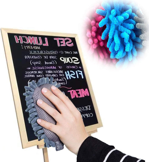 4 Pcs Microfiber Shag Whiteboard Eraser, Washable Microfiber Shag Dry Erase Board Eraser for Chalk, Markers, Home, Classroom and Office...