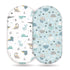 GRSSDER Stretchy Ultra Soft Fitted Bassinet Sheet Set 2 Pack, Universal Fit for Bassinets Baby Cradle Moses Basket Oval Rectangle Pad/Mattress, Ha...