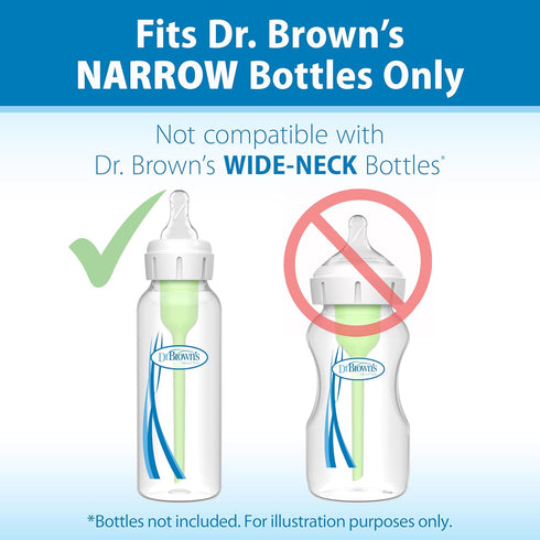 Dr. Brown's Ultra-Preemie Narrow Baby Bottle Nipple, Specialty Extra Slow Flow Rate, 100% Silicone Bottle Nipple, BPA Free, 0m+, 6 Pack...