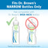 Dr. Brown's Ultra-Preemie Narrow Baby Bottle Nipple, Specialty Extra Slow Flow Rate, 100% Silicone Bottle Nipple, BPA Free, 0m+, 6 Pack...