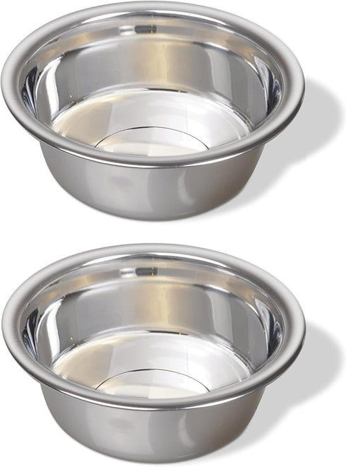 Greendale Set 2 (2 Cup Capacity) - Stainless Steel Metal Dog Bowls - Perfect for Dog Food, Water and as Replacement Bowls for Elevated Stands...