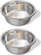 Greendale Set 2 (2 Cup Capacity) - Stainless Steel Metal Dog Bowls - Perfect for Dog Food, Water and as Replacement Bowls for Elevated Stands...