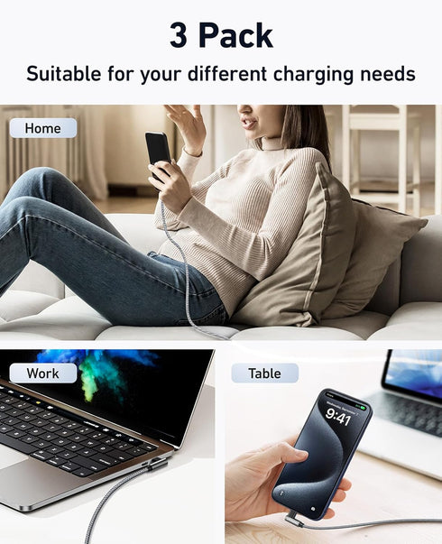 90 Degree iPhone Charging Cable 10ft iPhone Charger 2 Pack USB to Lightning Cable Extra Long Apple Charging Cord Compatible for iPhone 14/13/12/11...