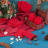 FASHEWELRY 100 Pack Red Velvet Drawstring Bags 3.6 x 2.8 inch Christmas Candy Gift Bags Mini Jewelry Storage Present Packaging Small Sachet Pouche...