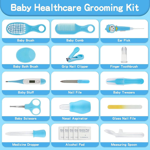 Baby Healthcare and Grooming Kit, 27pcs Baby Electric Nail Trimmer Set Newborn Nursery Health Care Set for Newborn Infant Toddlers Baby Boys Girls...
