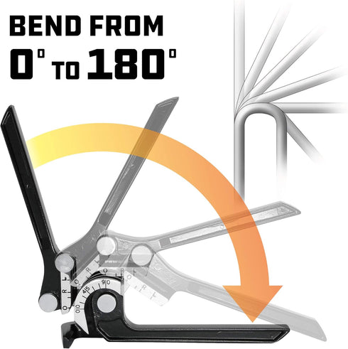 Powerbuilt Fuel and Brake Line Tubing Bender, Multi-Size Pipes Copper Aluminum Steel Brass, Bend up to 180 Degrees, Lightweight - 647762...