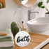Jetec 2 Pcs 3D Bathroom Signs Decor Farmhouse Bathroom Shelf Decor Rustic Funny Wooden Unisex Round Shiplap Restroom Signs for Guest Modern Busine...