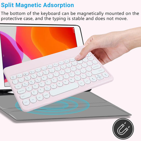 Bluetooth Keyboard and Mouse Combo Travel Rechargeable Ultra-Slim Mouse Keyboard Combo Wireless Portable Compact Keyboard and Mouse Set for Tablet...