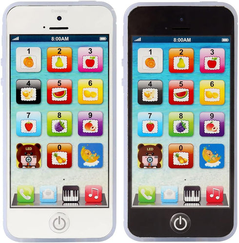 Yphone, Pretend Smart Mobile Toy Phone for Toddler Baby & Kids, Musical English Learning Preschool Education Electronic Cell Phone Gift for Boys &...