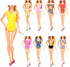 BARWA 12 Items 5 Psc Swimsuits Bathing Clothes Bikini One Piece with 2 Pool Floaties with 5 Shoes for 11.5 inch Doll...