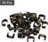 uxcell Leather Rope Clip, 50Pcs Cylindrical Crimping Cord Crimps Foldable String Leather Cord Fastener for DIY Lanyard, Tassel, Jewelry Making, Br...